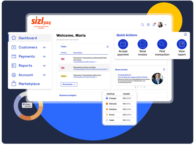SIZLpay Merchant Platform Dashboard