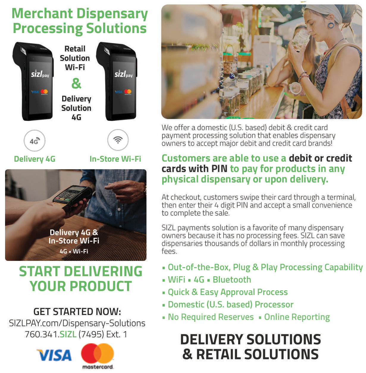 SIZLpay Merchant Dispensary Processing Solutions Graphic