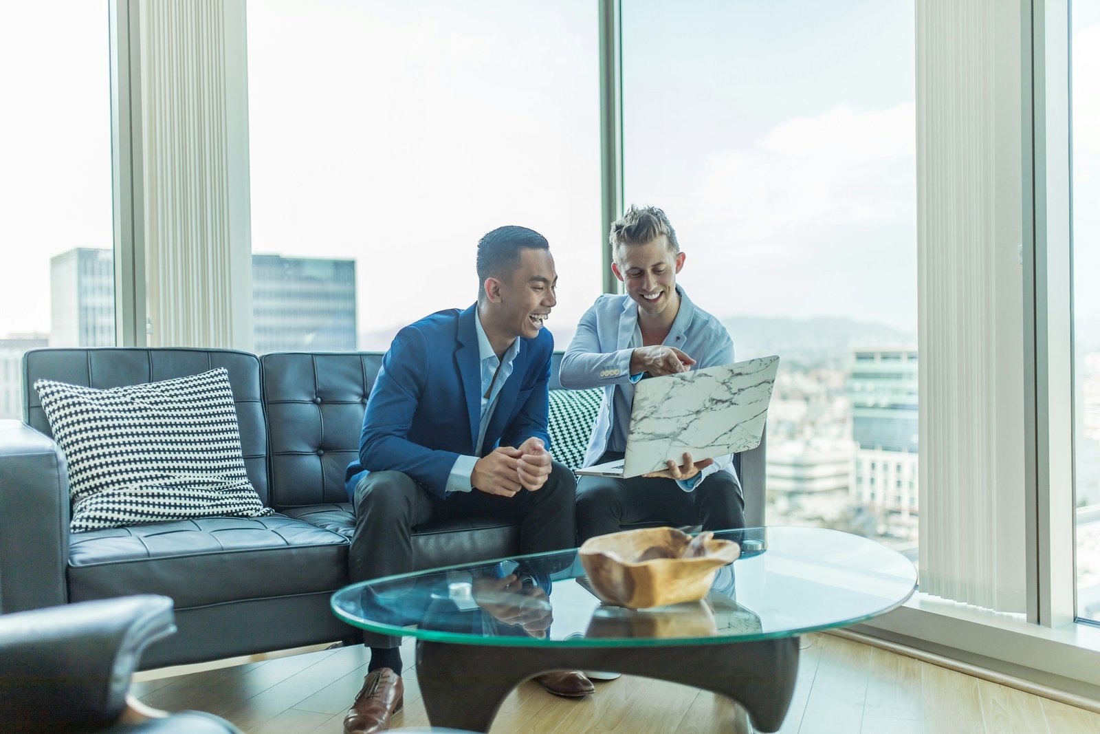 Executive Business Partners Reviewing Commercial Tradeline Leasing