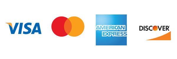 Visa, Mastercard, American Express and Discover